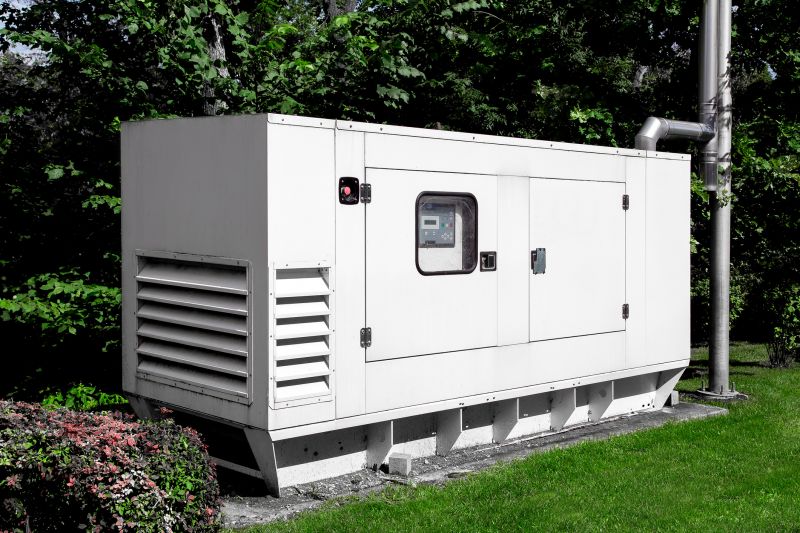 Generator with Protective Cover in a Yard